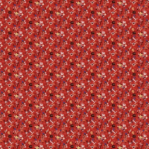 Tapet lavabil Funny Shapes, Red, TresTintas 5mp / rola - Img 3