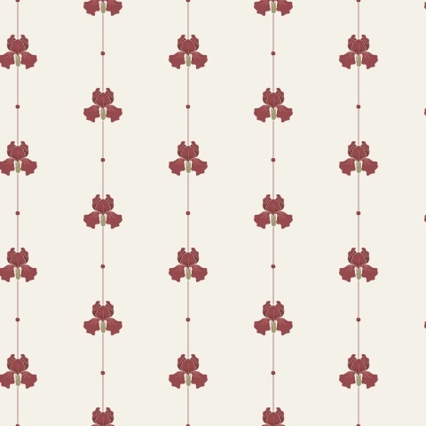 Tapet lavabil, Gotain Sweet Pea Burgundy 5686, 5.3mp / rola - Img 2
