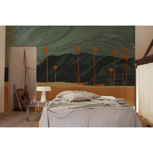 Tapet lavabil Palms View, Grey, TresTintas