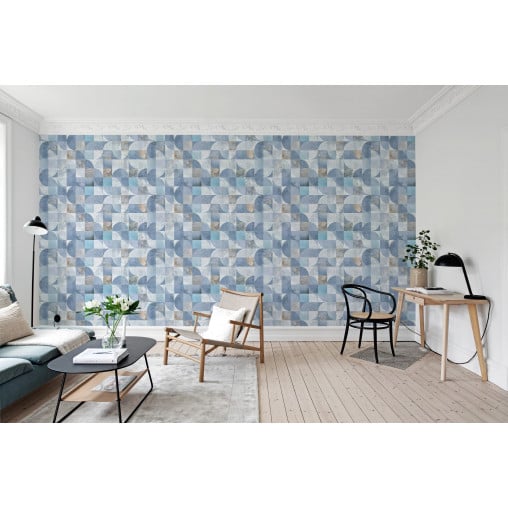 Tapet Multi Blocks, Soft Blue, Rebel Walls