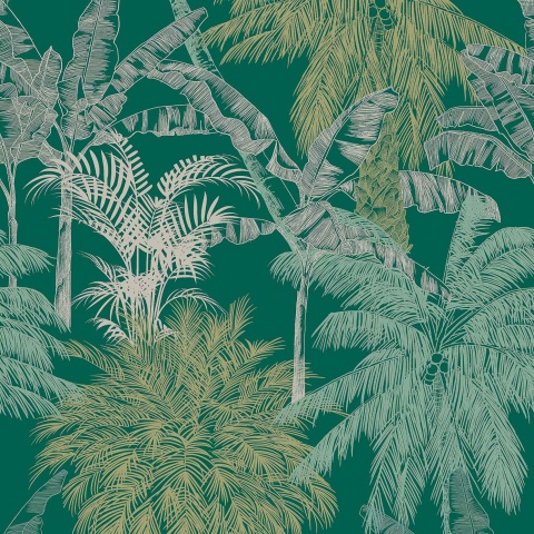 Tapet, Palms, Esmeralda, Coordonne, 5mp / rola - Img 2