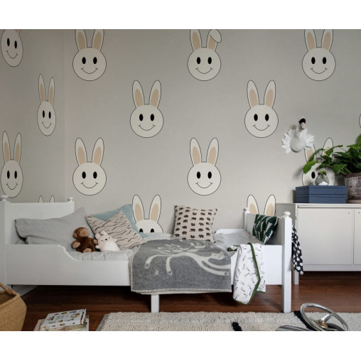Tapet Year of the Rabbit Smiley, Sand, Rebel Walls