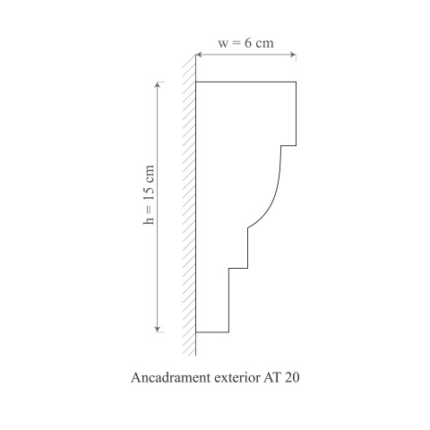 Ancadrament exterior AT20A-15x6x200cm - Img 2