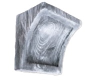 Consola decorativa din poliuretan, gri, modern, ED026G - 12x12x18 cm