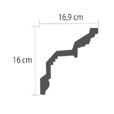 Cornisa poliuretan C918 - 16x16.9x200 cm - Img 2