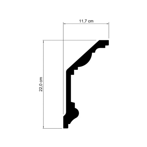 Cornisa poliuretan P947 - 22x11.7x200 cm - Img 2