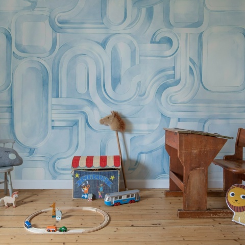 Fototapet, Abstract Path, Blue, Rebel Walls