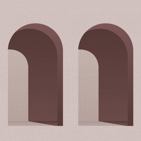 Fototapet, Arch, Pink, Rebel Walls - Img 2