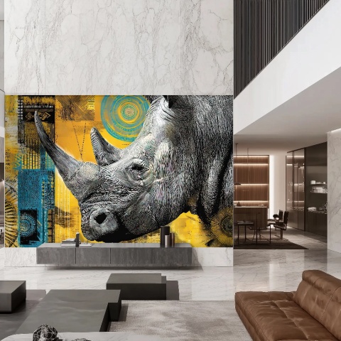 Fototapet Artistic Continent Mystique Rhino Rêve CMR209 - Img 2