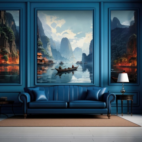 Fototapet Artistic Montagne et Ciel Ha Long Rêve MH104 - Img 2