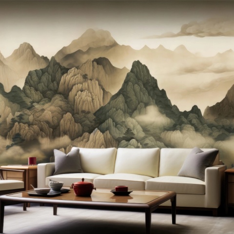Fototapet Artistic Montagne et Ciel Tibet Rêve MT101 - Img 2