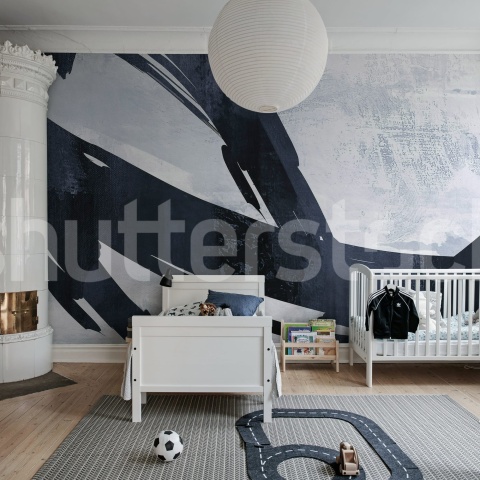 Fototapet, Artzy Stripes, Blue, Rebel Walls - Img 3
