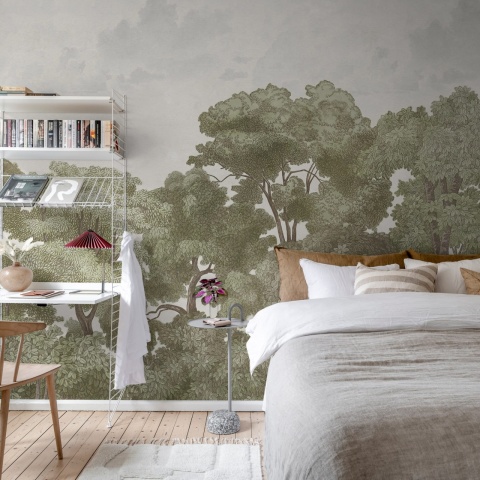 Fototapet, Bellewood Clouds, Green Vintage, Rebel Walls