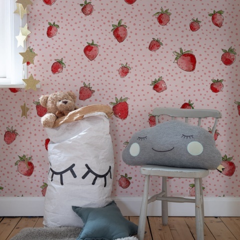 Fototapet, Berry Cute, Pink, Rebel Walls - Img 3