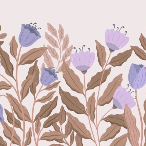 Fototapet, Big Blossom, Lilac, Rebel Walls - Img 2
