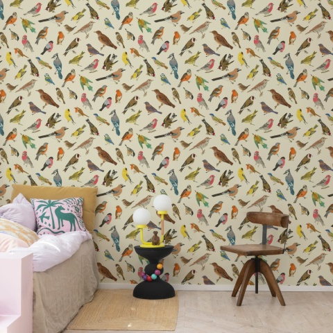 Fototapet, Birdsong Bliss, Multi, Rebel Walls