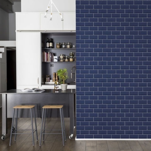Fototapet, Bistro Tiles, Royal Blue, Rebel Walls - Img 3