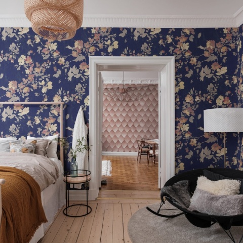 Fototapet, Blooming Garden, Dark Blue, Rebel Walls - Img 7