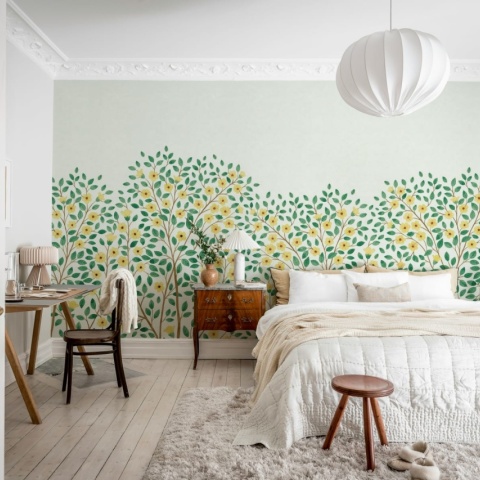 Fototapet, Blossom Tree, Yellow, Rebel Walls