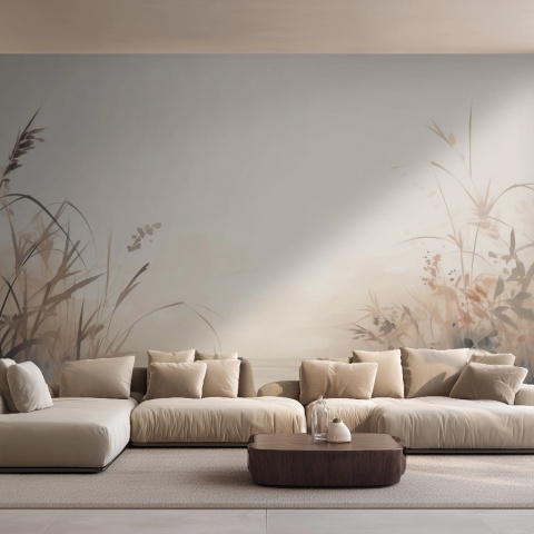 Fototapet Botanic Beige Naturel Serein Rêve BNS201 - Img 2