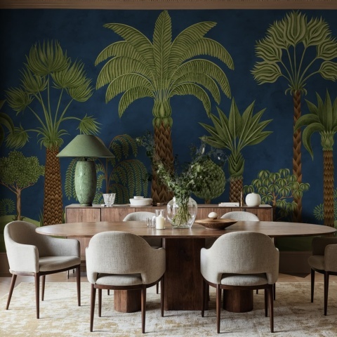 Fototapet, Botanical Bliss, Dark Blue, Rebel Walls - Img 3