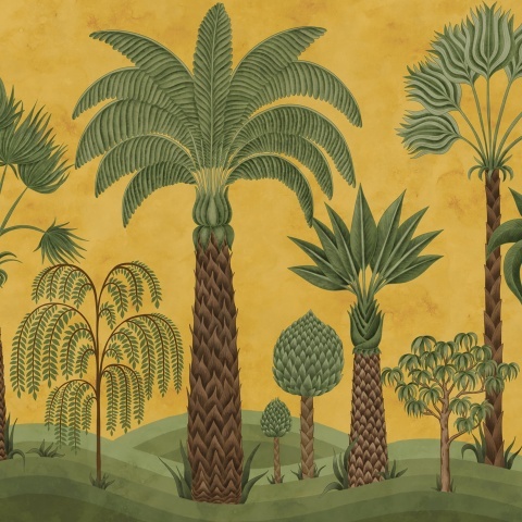 Fototapet, Botanical Bliss, Yellow, Rebel Walls - Img 2