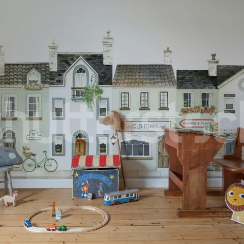 Fototapet, Cobblestone Lane, Pastel, Rebel Walls