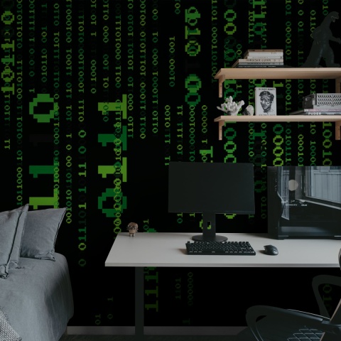 Fototapet, Code Drop, Green, Rebel Walls - Img 3
