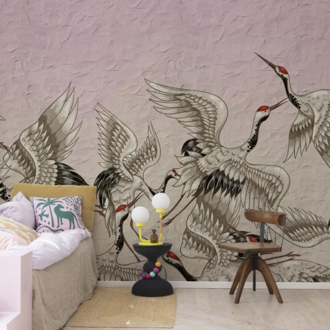 Fototapet, Crain Birds, Rose, Rebel Walls - Img 3