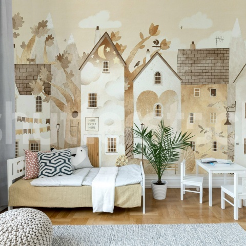 Fototapet, Cute Village, Autumn, Rebel Walls - Img 3