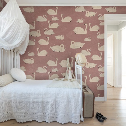 Fototapet, Cygne, Rose, Rebel Walls - Img 4