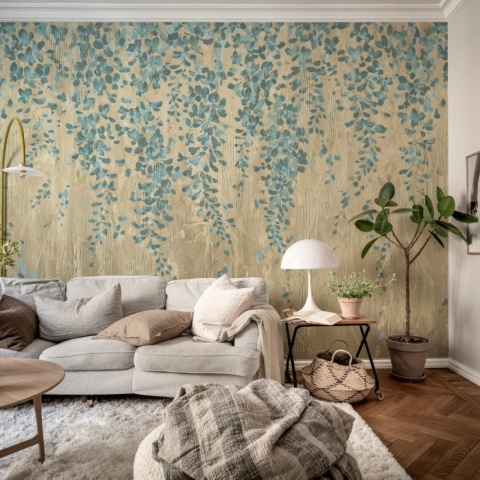 Fototapet, Draped Blossoms, Blue, Rebel Walls