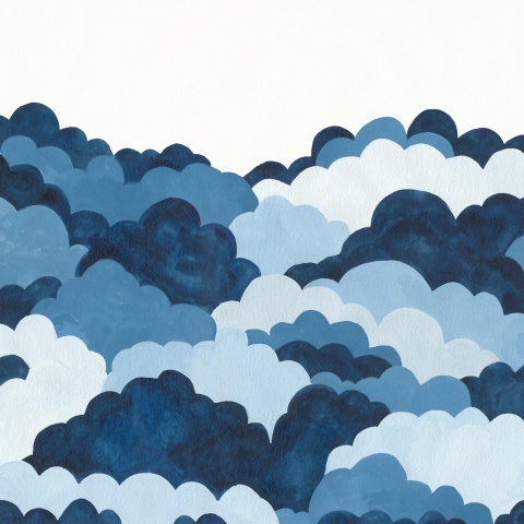 Fototapet, Dreamy Clouds, Blue, Rebel Walls - Img 2