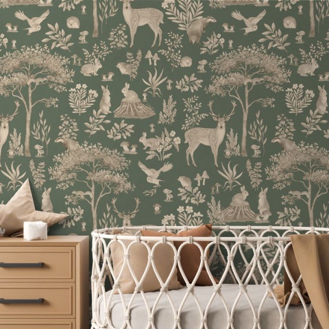 Fototapet Fantastic Forest - Vintage Green, Kikki Belle - Img 5