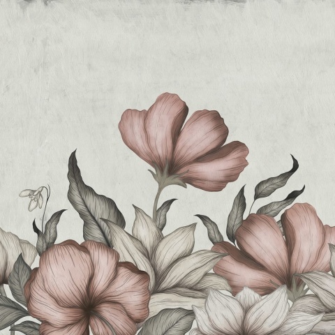 Fototapet, Floral Fantasy, Soft Pink, Rebel Walls - Img 2