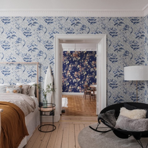 Fototapet, Floral Ripple, Blue, Rebel Walls - Img 5