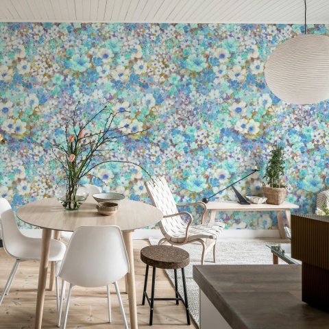 Fototapet, Flowerhaze, Blue, Rebel Walls - Img 3