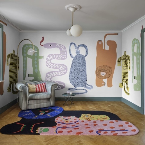 Fototapet, Funky Friends, Multi, Rebel Walls