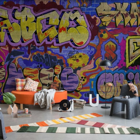 Fototapet, Graffiti, Colorful, Rebel Walls
