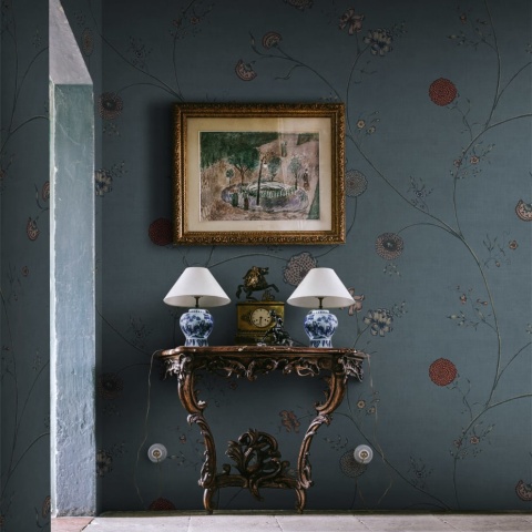 Fototapet, Grand Flower Thread, Blue, Rebel Walls - Img 3