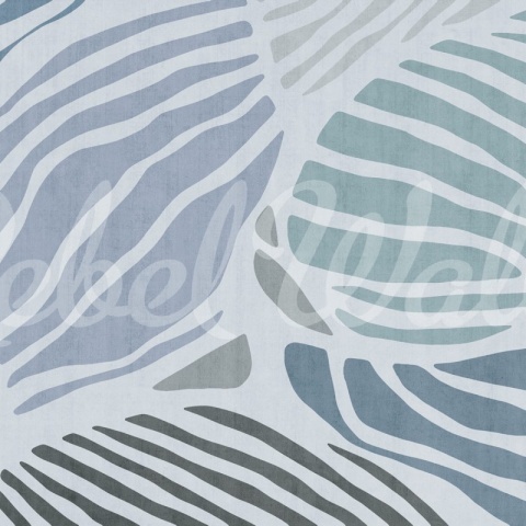 Fototapet, Graphic Leafs, Blue, Rebel Walls - Img 2