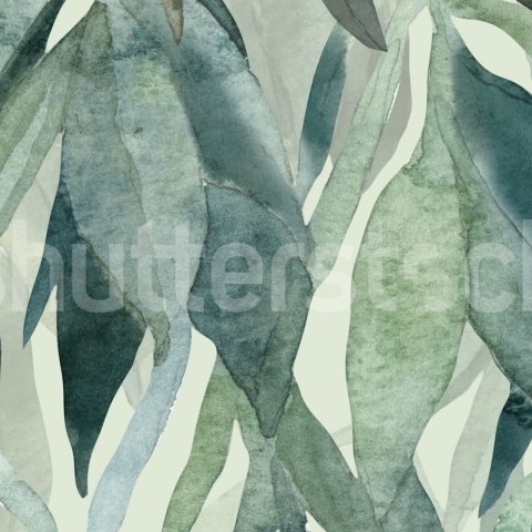 Fototapet, Hanging Branches, Silver Green, Rebel Walls - Img 4