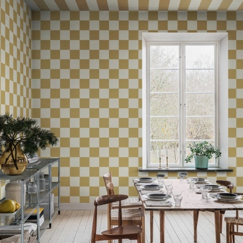 Fototapet, Happy Squares, Mustard, Rebel Walls - Img 4