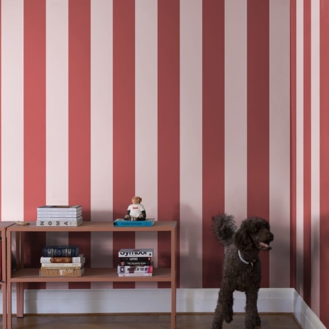 Fototapet, Happy Stripes, Raspberry, Rebel Walls - Img 3