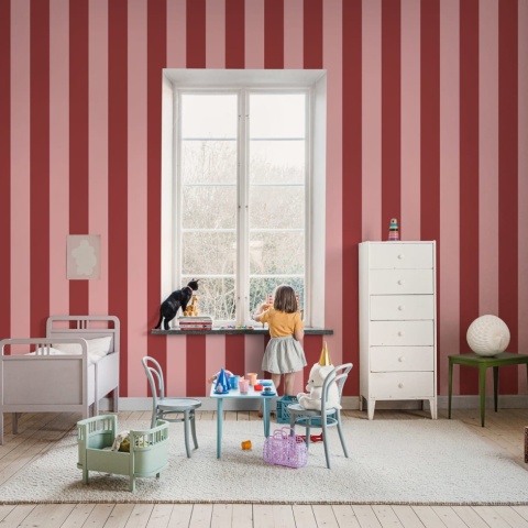 Fototapet, Happy Stripes, Raspberry, Rebel Walls - Img 4
