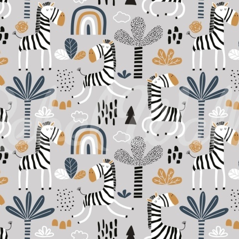 Fototapet, Happy Zebra, Gray, Rebel Walls - Img 2