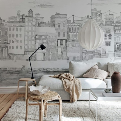 Fototapet, Harbour, Gray, Rebel Walls