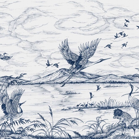 Fototapet Heron's Poetry, Sapphire, Coordonne - Img 2