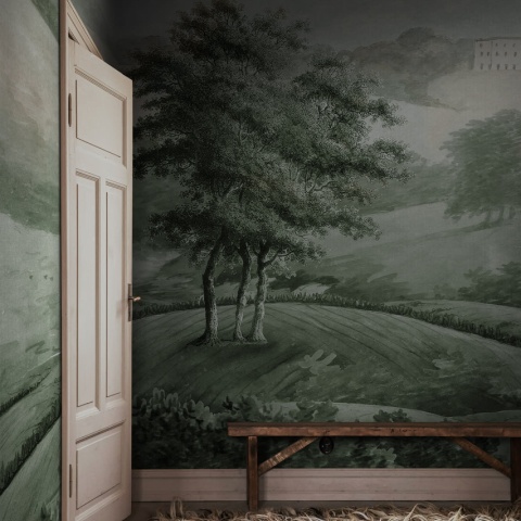 Fototapet, Hilltop House, Green, Rebel Walls - Img 3