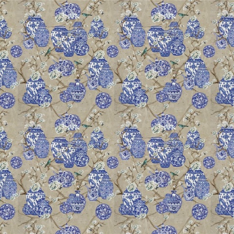 Fototapet Hydrangea and Ginger Tea Party Cream, VLAdiLA - Img 2